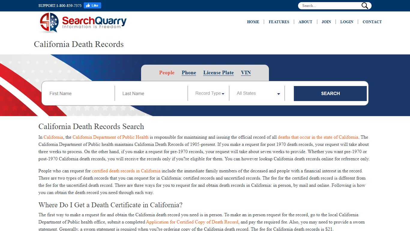 California Death Records | Enter a Name to View Death ...